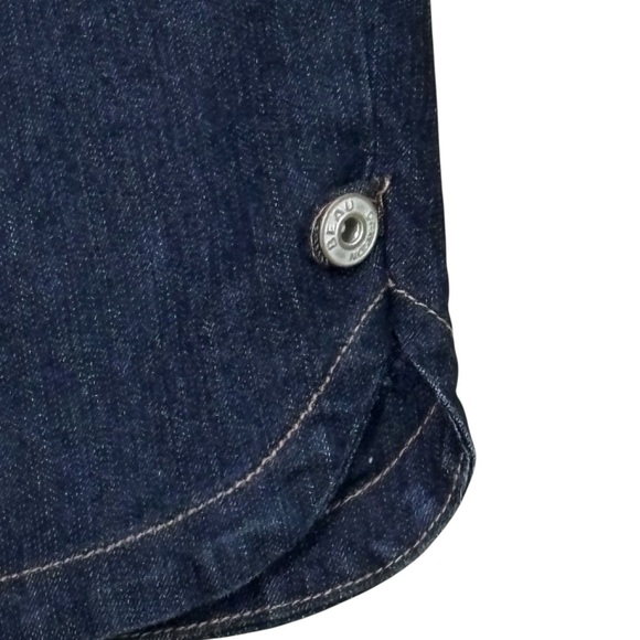 BEAU DAWSON  - SIZE 16 - Dark Blue Denim Shorts - JORTS - NAUTICAL BUTTONS B21 - Picture 4 of 9